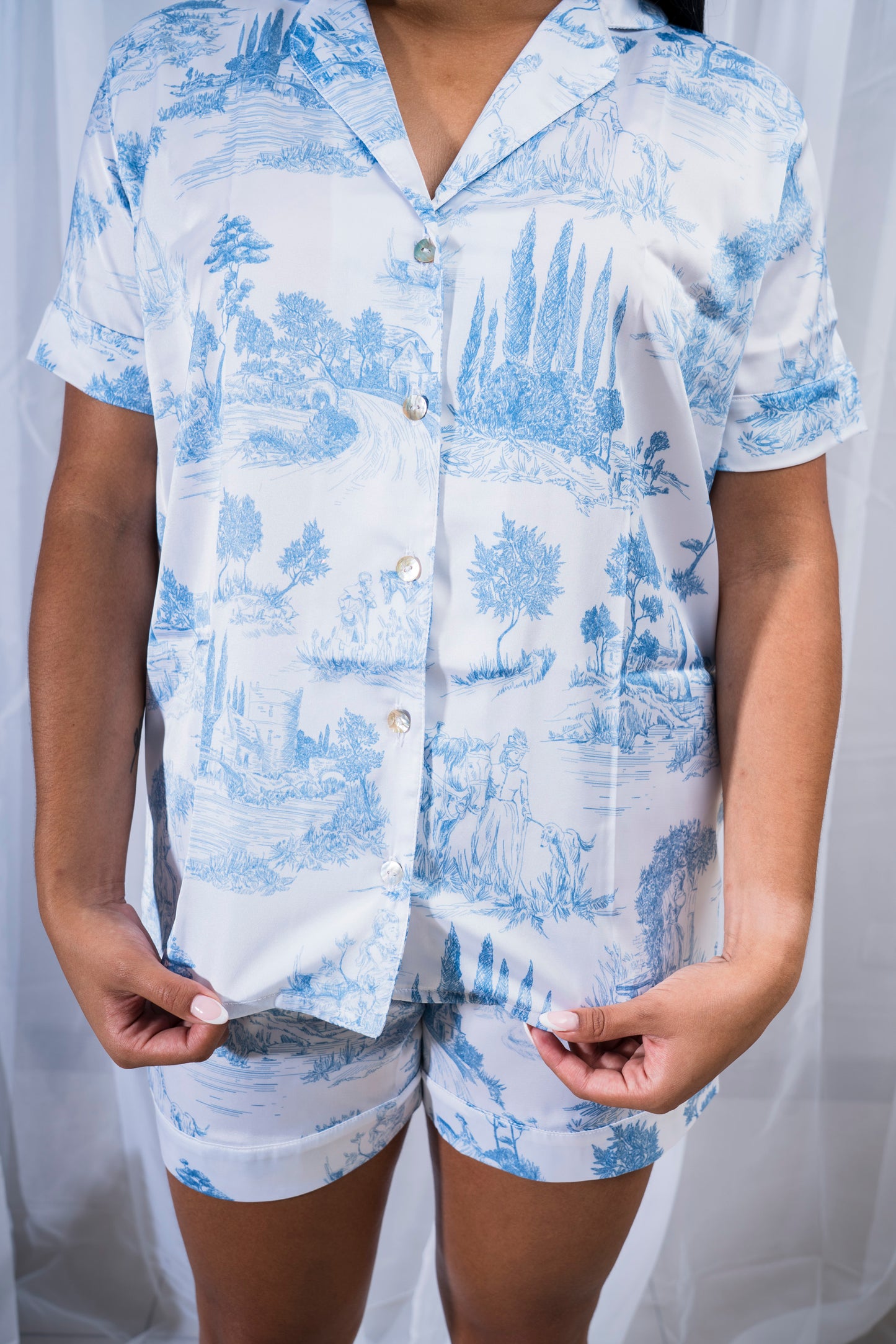 Toile de Jouy - Paisaje Azul