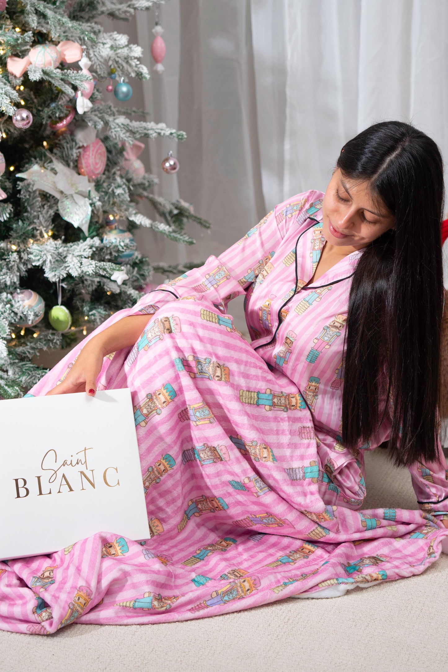 Nutcrackers Rayas Rosa Frazada